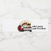 casino, poker, volwassene, wijn, wijnetiket, stick waterfles etiket (Enkel label)