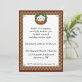 Casino Poker Wreath Holiday Uitnodiging (Staand voorkant)