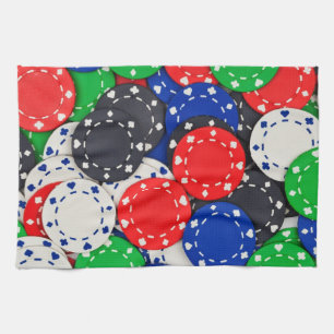Casino pokerchips theedoek
