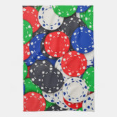 Casino pokerchips theedoek (Verticaal)