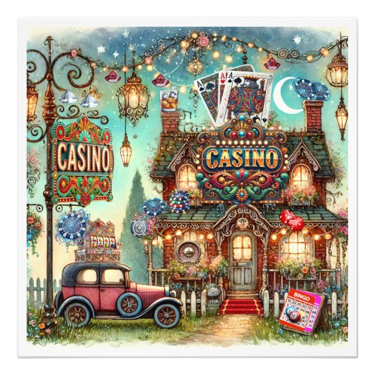 CASINO PRINT FOTO AFDRUK (Voorkant)