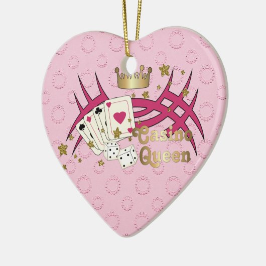 Casino Queen Keramisch Ornament (Links)