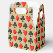 Casino Red, Black en Gold Kaart Suit Gambling Bedankdoosjes (Geopend)