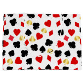 Casino Red, Black en Gold Kaart Suit Gambling Groot Cadeauzakje (Voorkant)