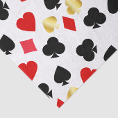 Casino Red, Black en Gold Kaart Suit Gambling Tissuepapier (Detail)
