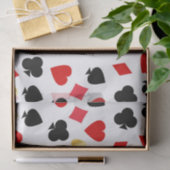 Casino Red, Black en Gold Kaart Suit Gambling Tissuepapier (Geschenk)