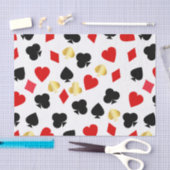 Casino Red, Black en Gold Kaart Suit Gambling Tissuepapier (Craft)