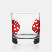Casino Red Dice Craps Player Whisky Glas (Rechts)