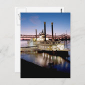 Casino Riverboat bij Schemer Briefkaart (Voorkant / Achterkant)