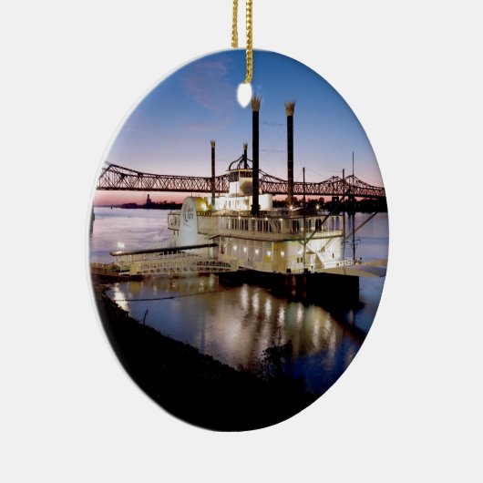 Casino Riverboat in Dusk Keramisch Ornament (Rechts)