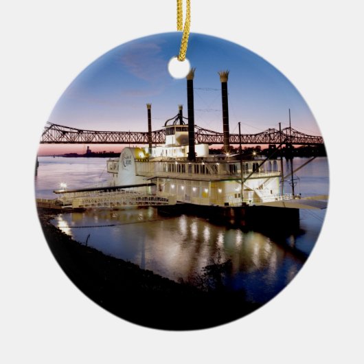 Casino Riverboat in Dusk Keramisch Ornament (Voorkant)