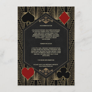 Casino Roaring 20s Gatsby Trouwaccommodatie Informatiekaartje