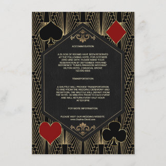 Casino Roaring 20s Gatsby Trouwaccommodatie Informatiekaartje
