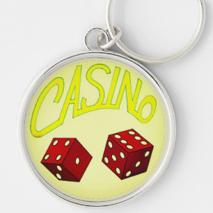 Casino Roll de dobbelsteen Sleutelhanger