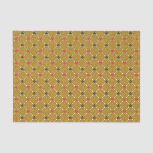 Casino Rood, Zwart Goud Gokken Poker Kaart Pak Tissuepapier (Voorkant)