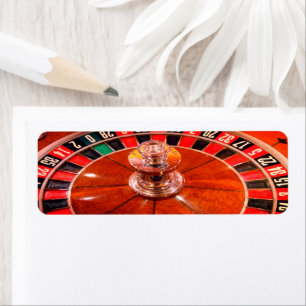 Casino roulette return address stickers