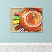 casino roulette rotting gokken canvas afdruk (Insitu (Houten vloer))
