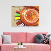 casino roulette rotting gokken canvas afdruk (Insitu (Woonkamer))