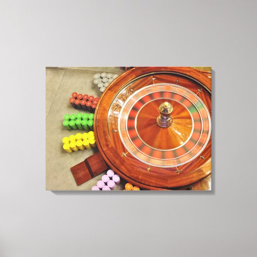 casino roulette rotting gokken canvas afdruk (Voorkant)