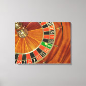 casino roulette wiel ball number zero gokt canvas afdruk (Voorkant)