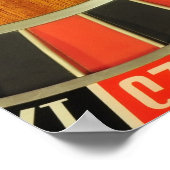 casino roulette wiel ball number zero gokt poster (Hoek)