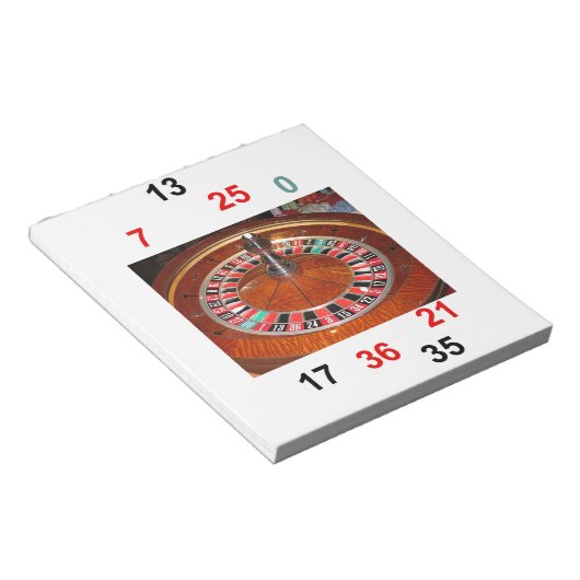 Casino Roulette wiel- en geluksgetallen Notitieblok (Schuin)