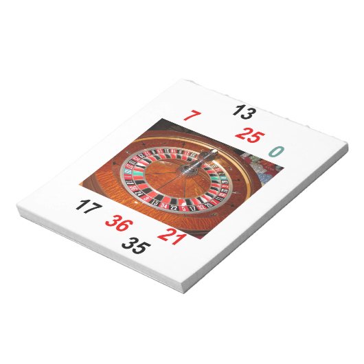 Casino Roulette wiel- en geluksgetallen Notitieblok (Linkerzijde)