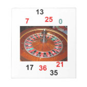 Casino Roulette wiel- en geluksgetallen Notitieblok (Voorkant)