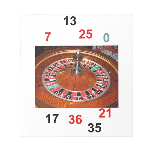 Casino Roulette wiel- en geluksgetallen Notitieblok (Voorkant)