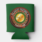 Casino Roulette wiel met uw Lucky Aantal Blikjeskoeler (Achterkant)