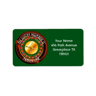 Casino Roulette wiel met uw Lucky Aantal Etiket