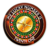 Casino Roulette wiel met uw Lucky Aantal Keramische Knop (Voorkant)