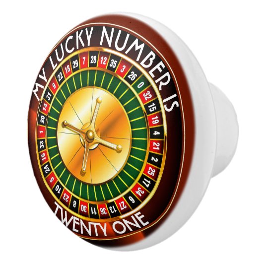 Casino Roulette wiel met uw Lucky Aantal Keramische Knop (Rechts)