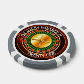 Casino Roulette wiel met uw Lucky Aantal Pokerchips (Enkel)