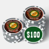 Casino Roulette wiel met uw Lucky Aantal Pokerchips (Opstapeling)