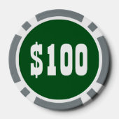 Casino Roulette wiel met uw Lucky Aantal Pokerchips (Achterkant)