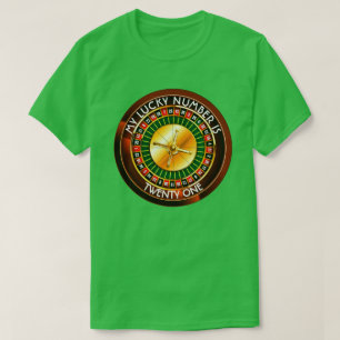 Casino Roulette wiel met uw Lucky Aantal T-shirt