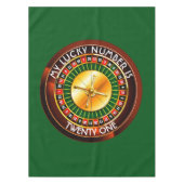 Casino Roulette wiel met uw Lucky Aantal Tafelkleed (Voorkant)