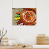 casino roulette wielrennen roteren gokken poster (Keuken)