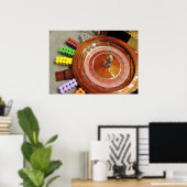casino roulette wielrennen roteren gokken poster (Thuiskantoor)