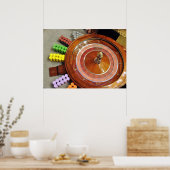 casino roulette wielrennen roteren gokken poster (Keuken)