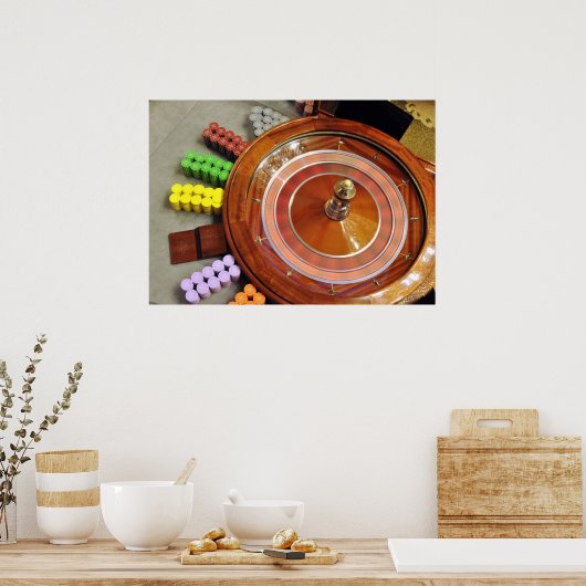 casino roulette wielrennen roteren gokken poster (Keuken)