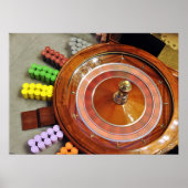 casino roulette wielrennen roteren gokken poster (Voorkant)