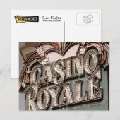 Casino Royal Retro Neon Sign Briefkaart (Voorkant / Achterkant)