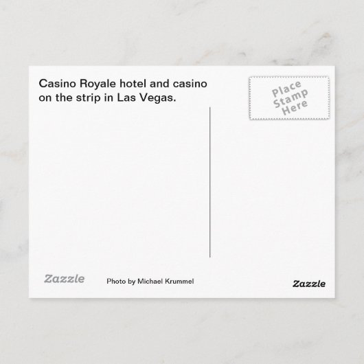 Casino Royale Briefkaart (Achterkant)