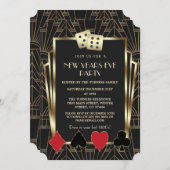 Casino Royale Vegas Great Gatsby New Year Party Kaart (Voorkant / Achterkant)