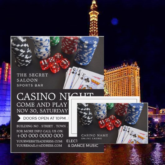 Casino Scene, Casino Night, gamesector Flyer