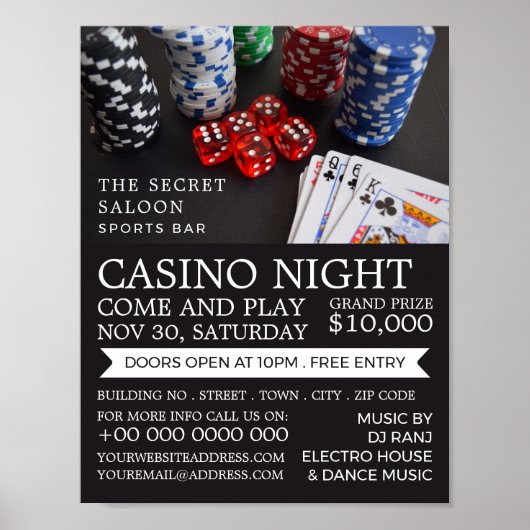 Casino Scene, Casino Night, gamesector Poster (Voorkant)