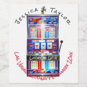 Casino Slot Machine aangepaste wijn label Etiket (Enkel label)