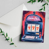 Casino Slot Machine Schilderen Briefkaart